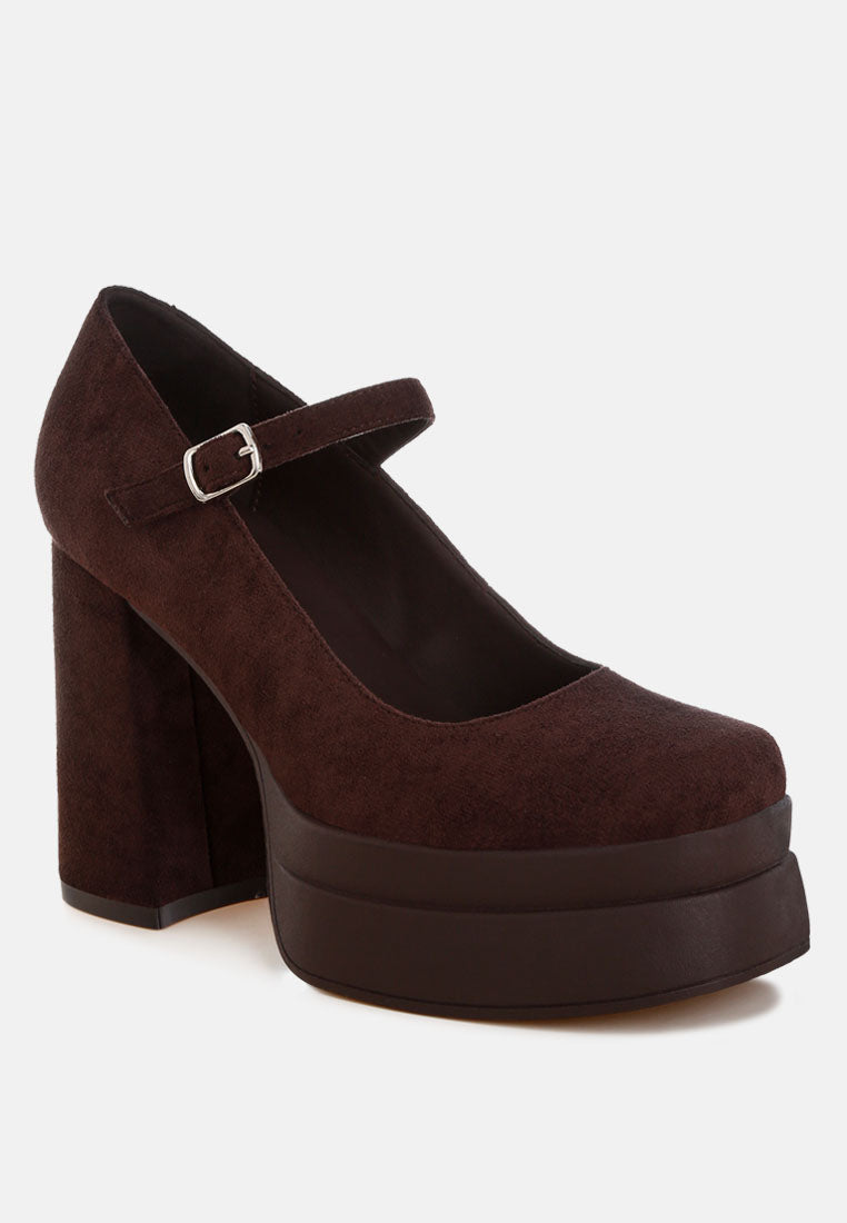 Kenny Chunky Buckle Strap Heels