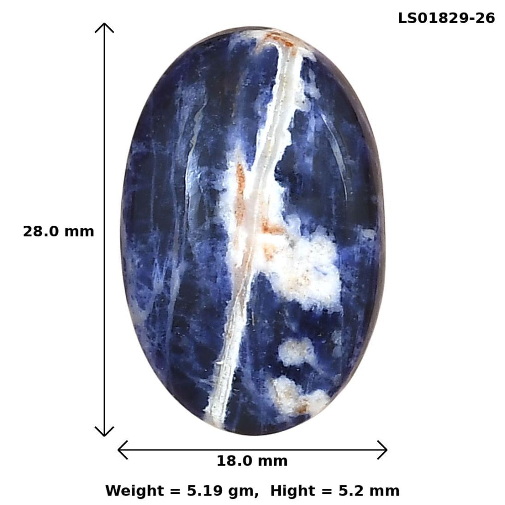 Sodalite 28x18x5.19 mm Oval Gemstone LS01829-26