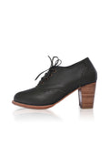 Lace Oxford Leather Heels
