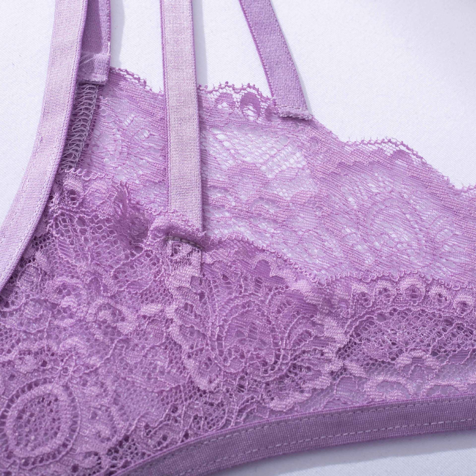 Lavender Whisper Sheer Balconette Lingerie Set Panty Details