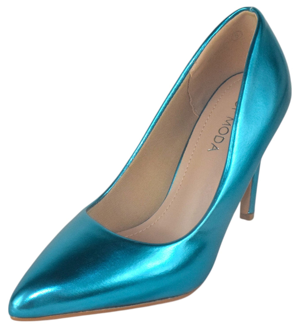 MONROE-1 Turquoise Patent TOP MODA