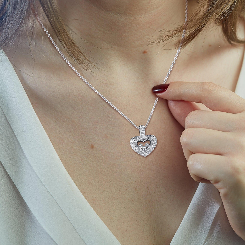 TRYNDI™ To My Best Mother-in-Law Floating Heart Necklace With Authentic Swarovski Crystals