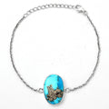 Natural Kingman Turquoise With Pyrite Bracelet B-1023 SDB2826