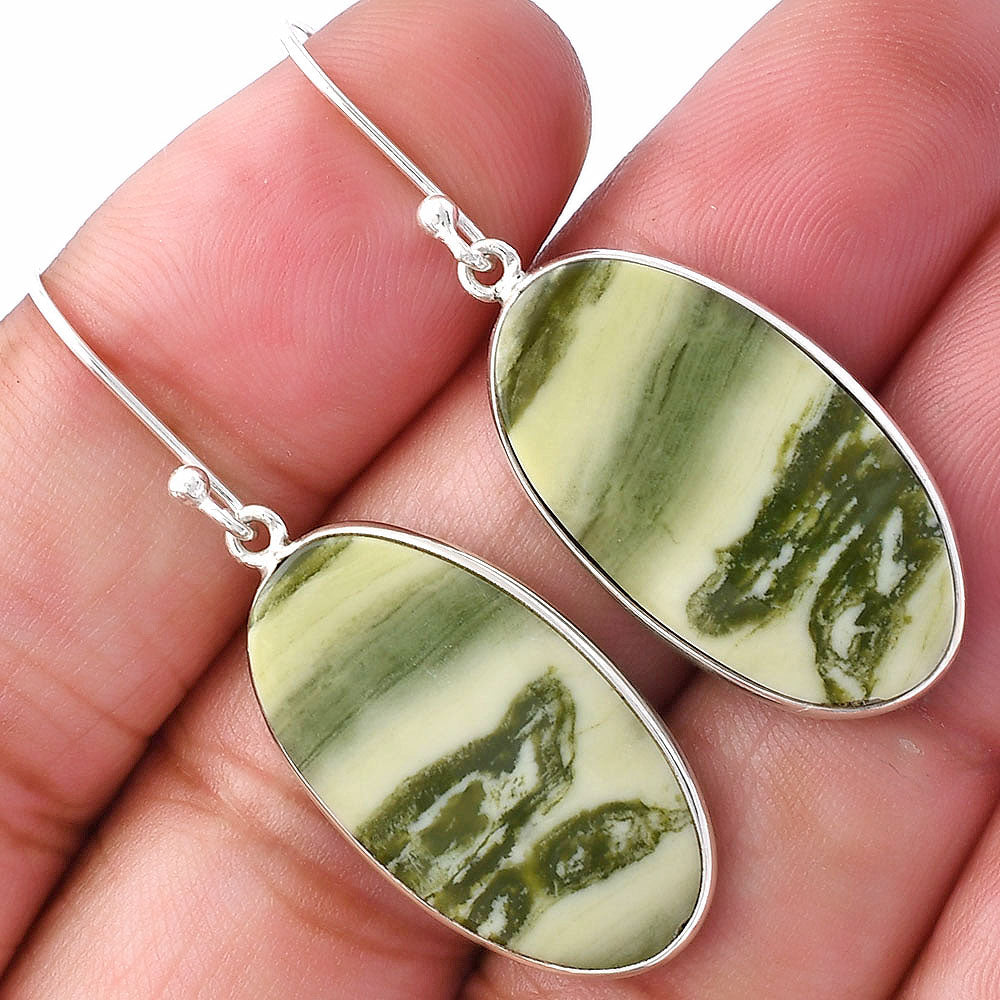 Natural Serpentine Earrings E-1001 SDE79356