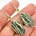 Natural Chrysotile & Peridot Earrings E-1002 SDE82453