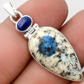 K2 Blue - Azurite In Quartz & Lapis Pendant P-1108 SDP106860