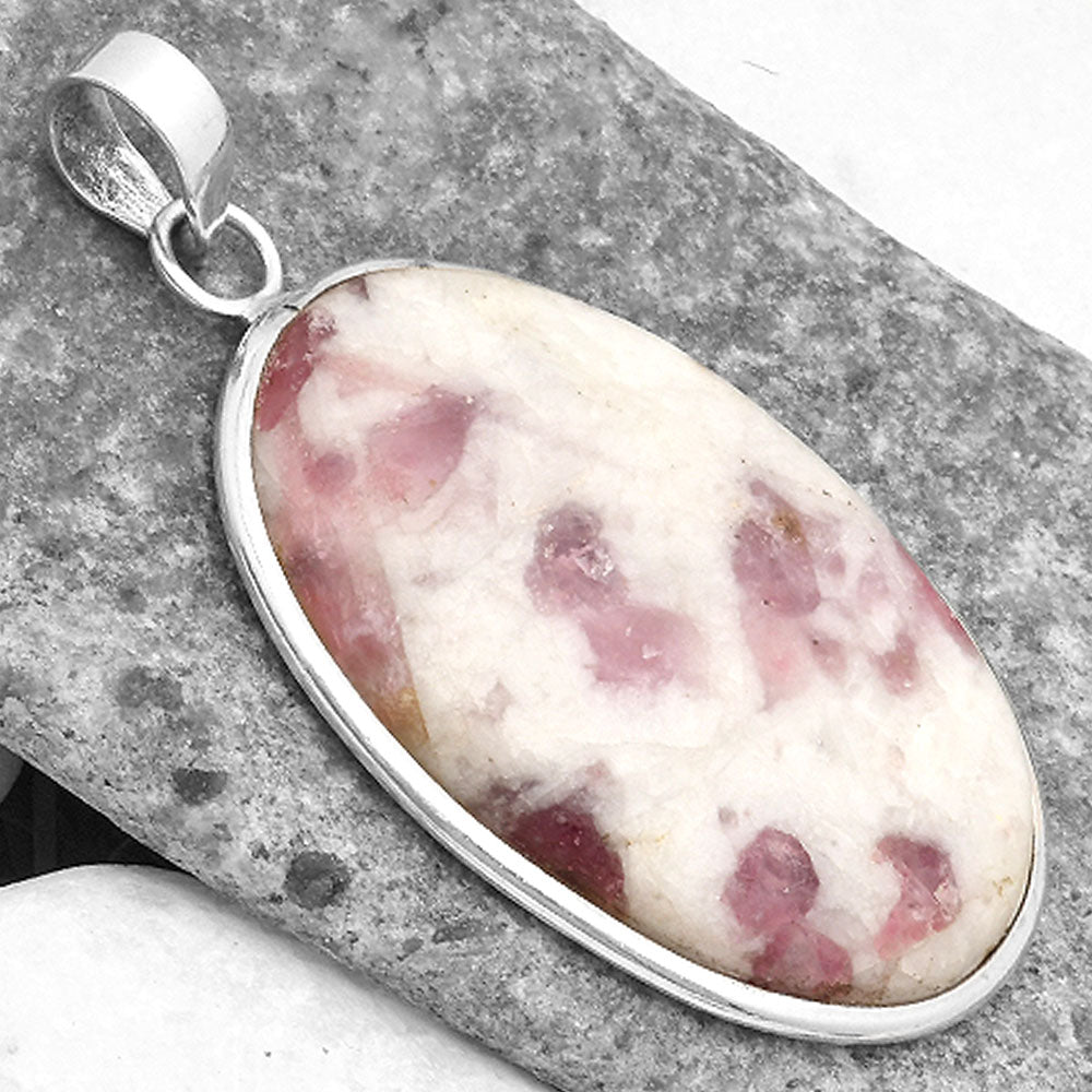 Natural Pink Tourmaline in Quartz Pendant P-1001 SDP110576