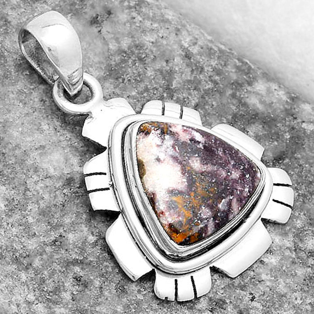 Natural Indian Blanket Jasper Pendant P-1179 SDP119973