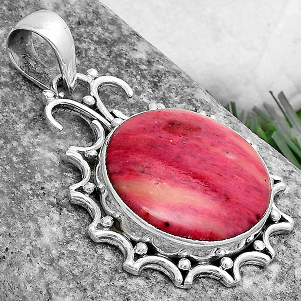 Natural Pink Tulip Quartz Pendant P-1249 SDP120712