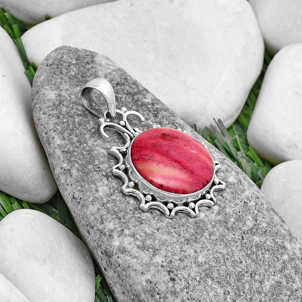 Natural Pink Tulip Quartz Pendant P-1249 SDP120712