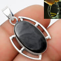 Natural Black Lace Obsidian Pendant P-1274 SDP125603