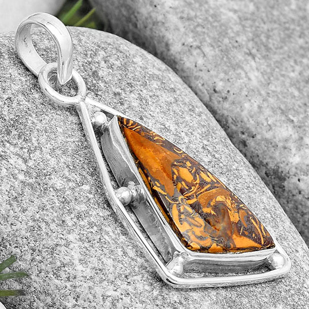 Natural Coquina Fossil Jasper - India Pendant P-1297 SDP129125