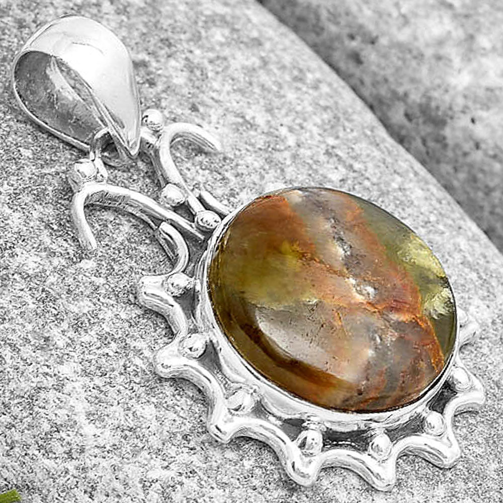 Natural Australian Prehnite Pendant P-1249 SDP129390