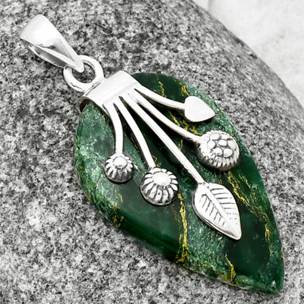 Natural Green Fuchsite Pendant P-1647 SDP137713