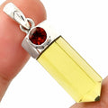 Point - Lemon Quartz & Garnet Pendant P-1107 SDP149032