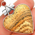 Heart - Picture Jasper & Garnet Pendant P-1159 SDP149784