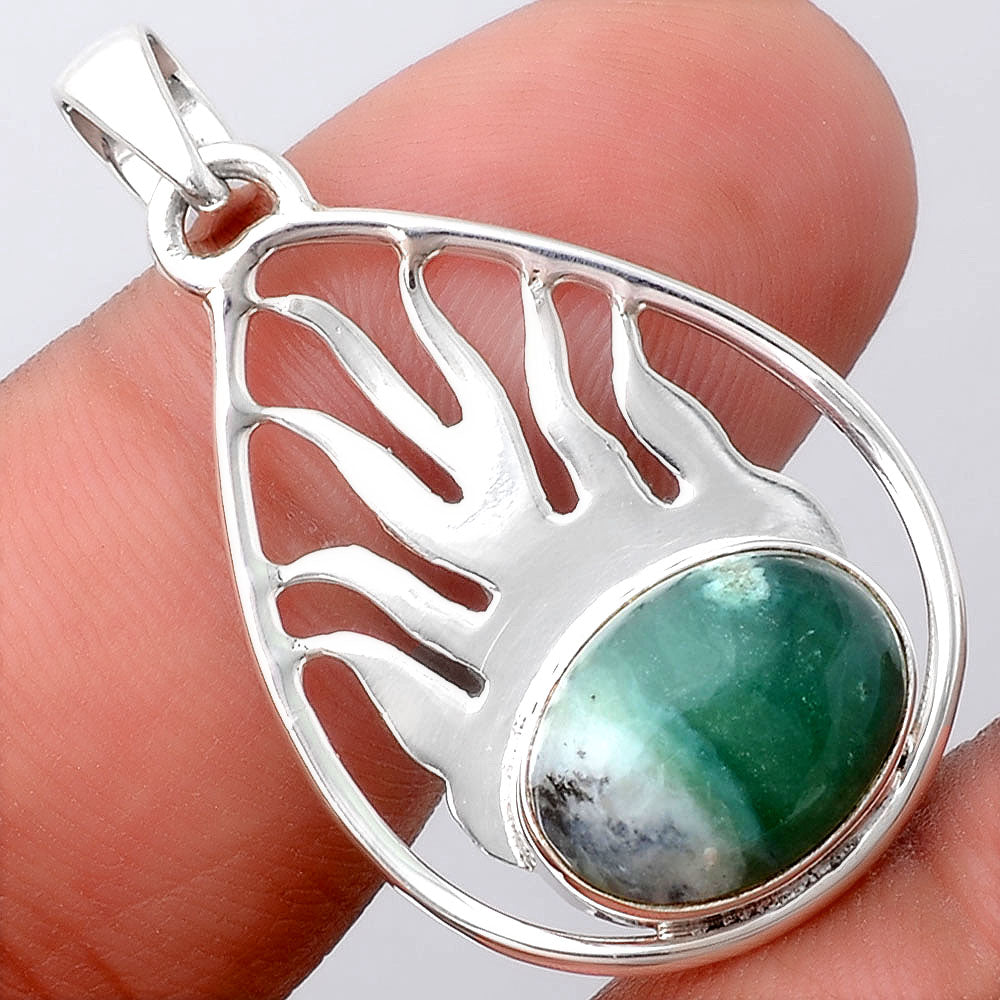Fire Flame - Dendritic Chrysoprase - Africa Pendant P-1209 SDP154480