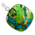Blue Turquoise In Green Mohave Pendant P-1001 SDP158061