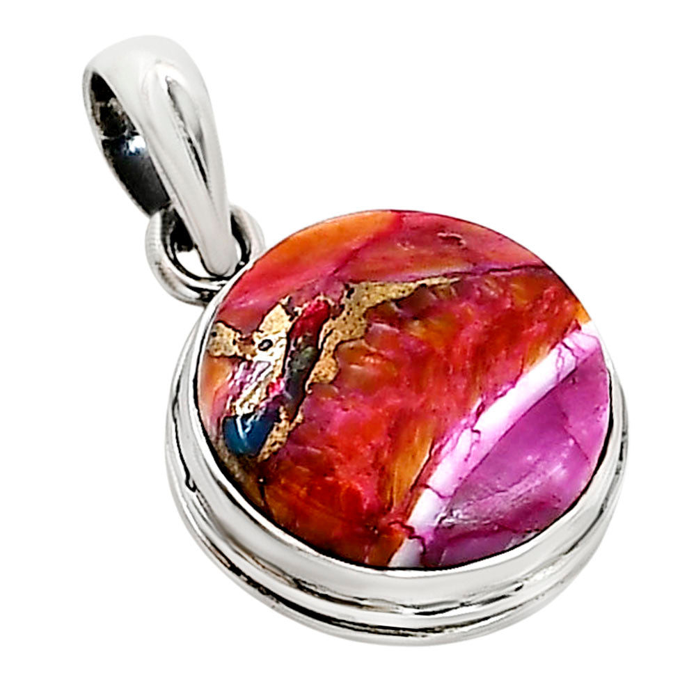 Kingman Orange Dahlia Turquoise Pendant P-1124 SDP158763
