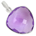 Amethyst Checker Briolette Pendant P-1053 SDP158790