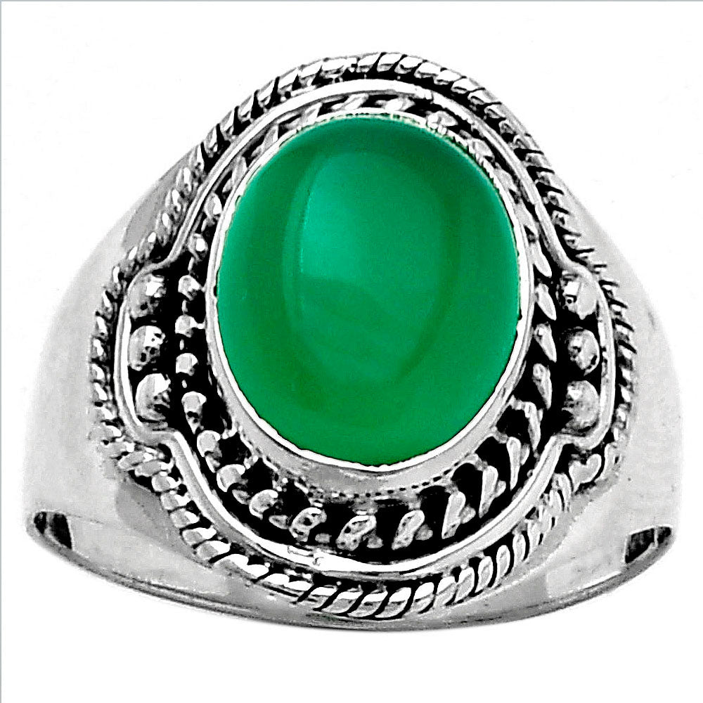 Natural Green Onyx Ring size-7 R-1312 SDR154592