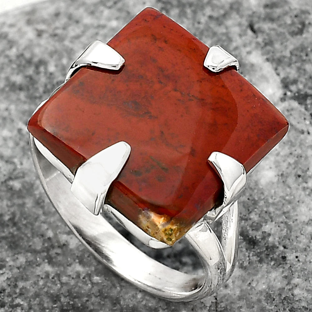 Natural Red Moss Agate Ring size-9.5 R-1305 SDR157710
