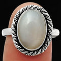 Natural Srilankan Moonstone Ring size-8.5 R-1013 SDR160620