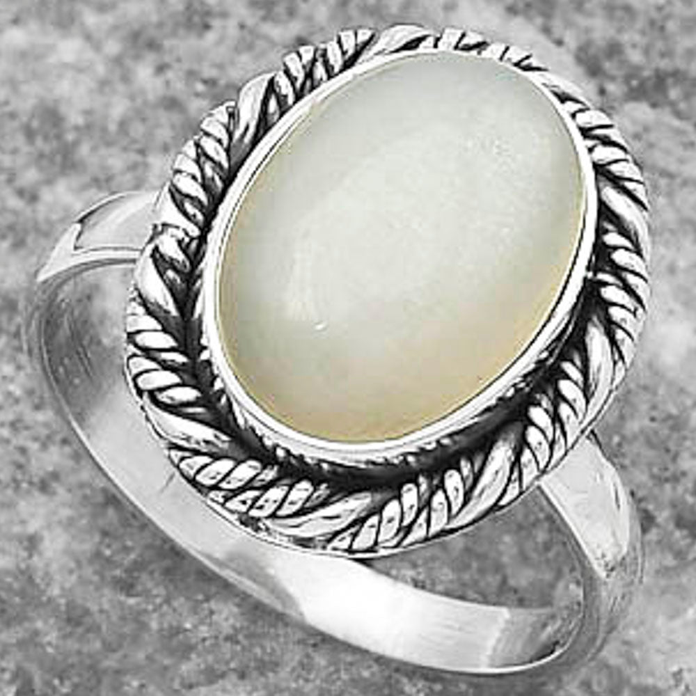 Natural Srilankan Moonstone Ring size-8.5 R-1013 SDR160620