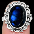 Blue Fire Labradorite - Madagascar Ring size-7.5 R-1092 SDR165554