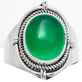 Natural Green Onyx Ring size-7.5 R-1539 SDR170445