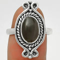 Natural Gray Moonstone Ring size-8.5 R-1108 SDR170734