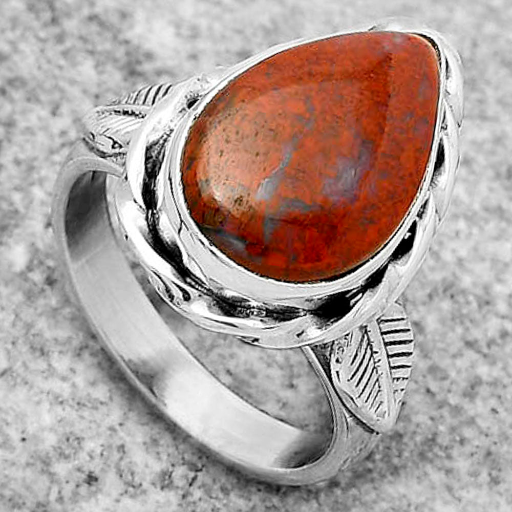 Natural Red Moss Agate Ring size-7 R-1083 SDR170931
