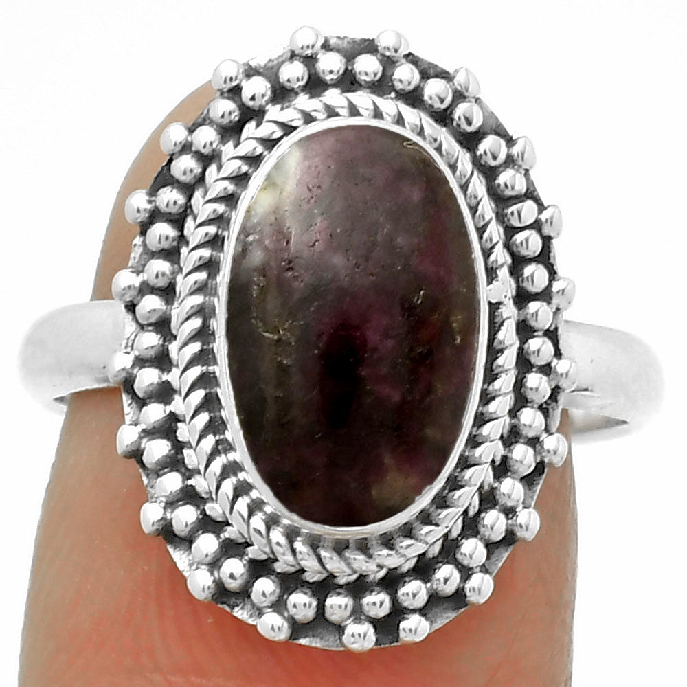 Natural Tourmaline Quartz Ring size-8 R-1332 SDR171422