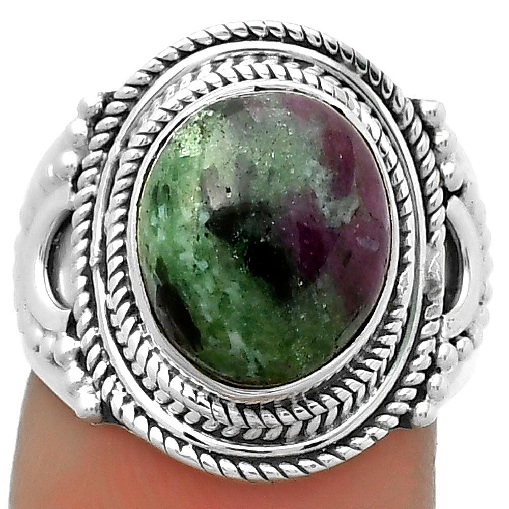 Natural Ruby-Zoisite - Africa Ring size-7.5 R-1570 SDR173412