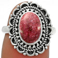 Natural Pink Thulite - Norway Ring size-7.5 R-1256 SDR176491