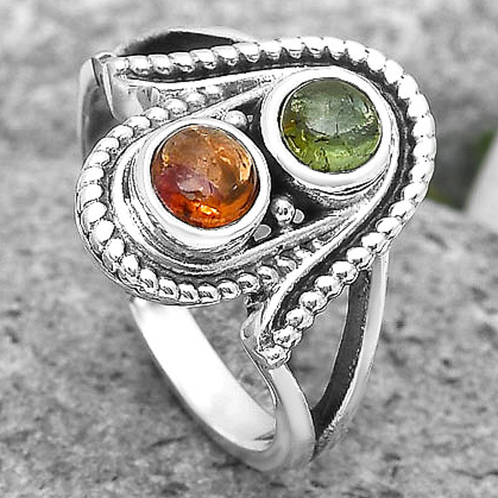Natural Multi Tourmaline Ring size-8.5 R-1027 SDR195766