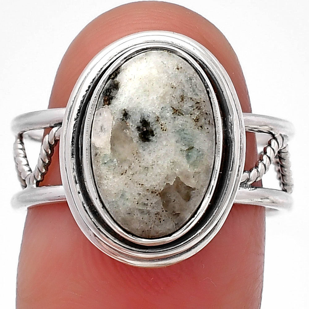 Natural Sesame Jasper Ring size-8 R-1255 SDR215253