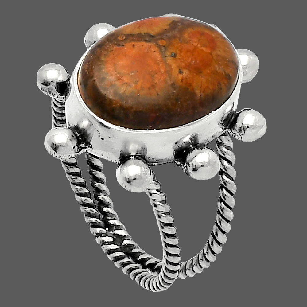 Natural Mexican Bird Eye Ring size-7 R-1268 SDR229058