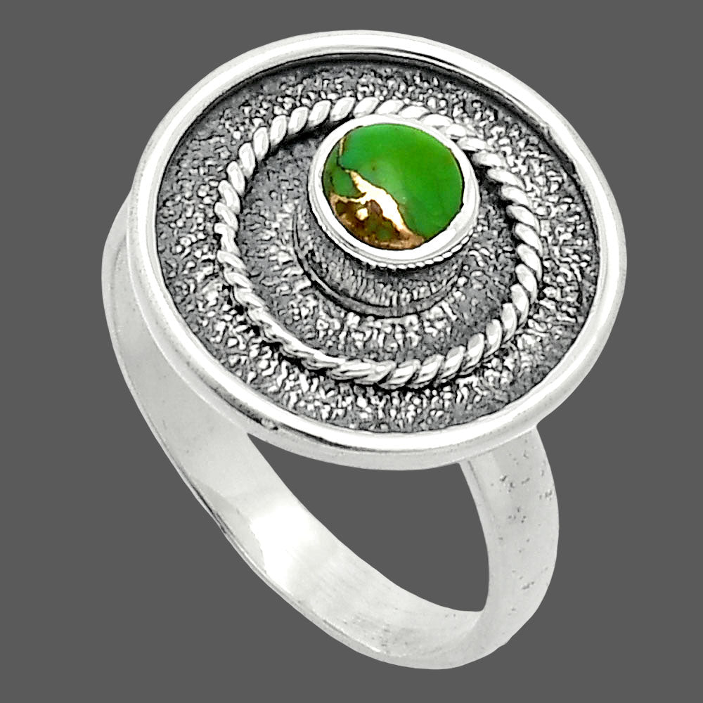 Copper Green Turquoise - Arizona Ring size-8 R-1439 SDR244330