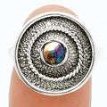 Kingman Pink Dahlia Turquoise Ring size-8 R-1439 SDR244350