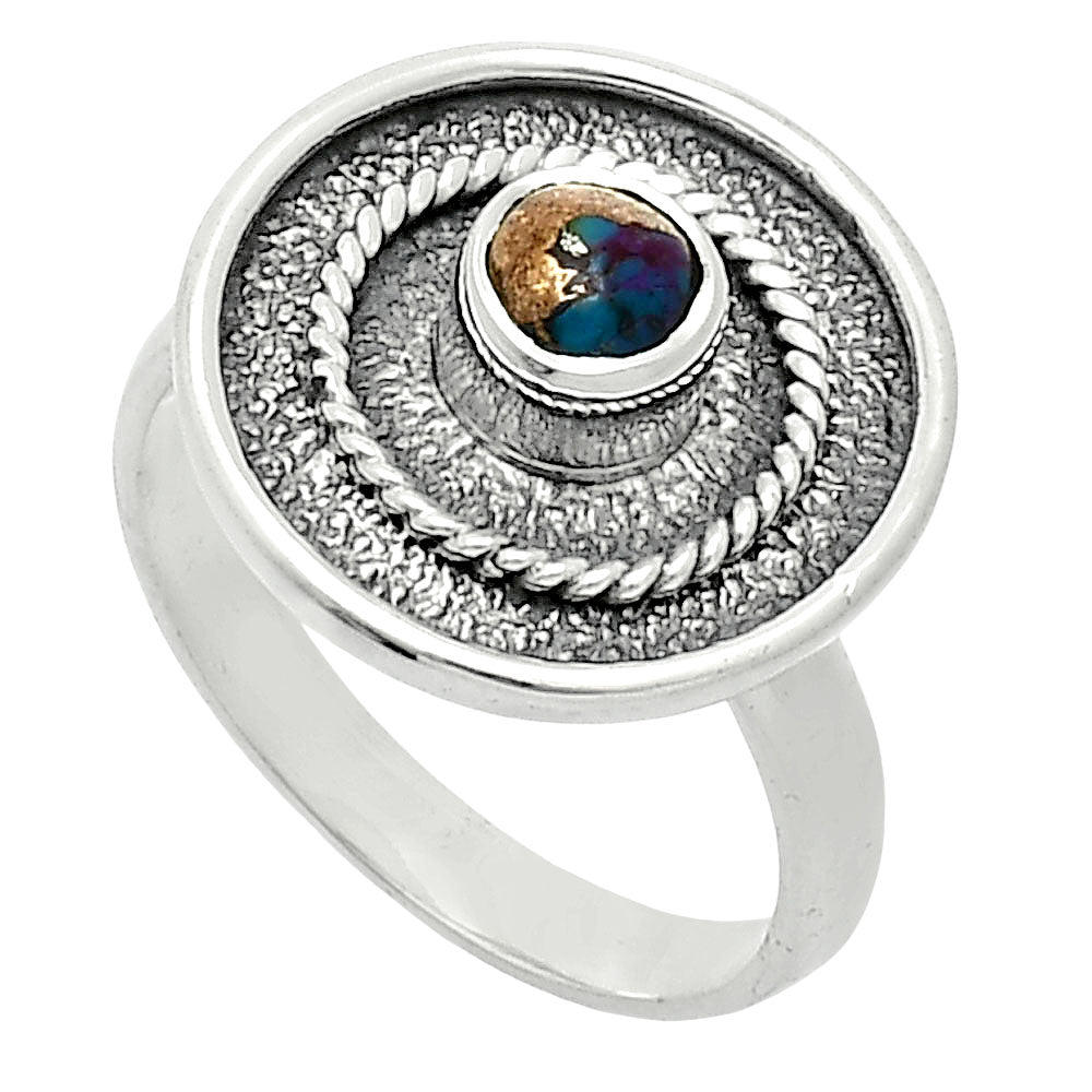 Kingman Pink Dahlia Turquoise Ring size-8 R-1439 SDR244350
