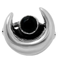 Crescent Moon - Natural Black Onyx Ring size-8 R-1072 SDR248856