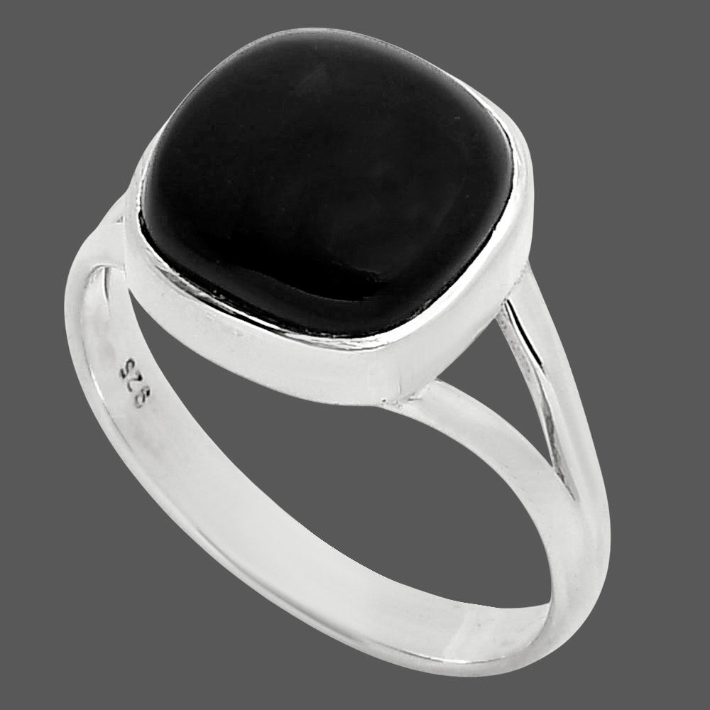 Natural Black Onyx - Brazil Ring size-8 R-1005 SDR249142