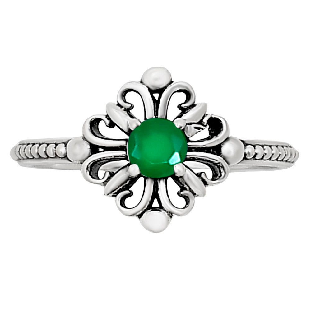 Green Onyx Ring size-7.5 R-1721 SDR252086