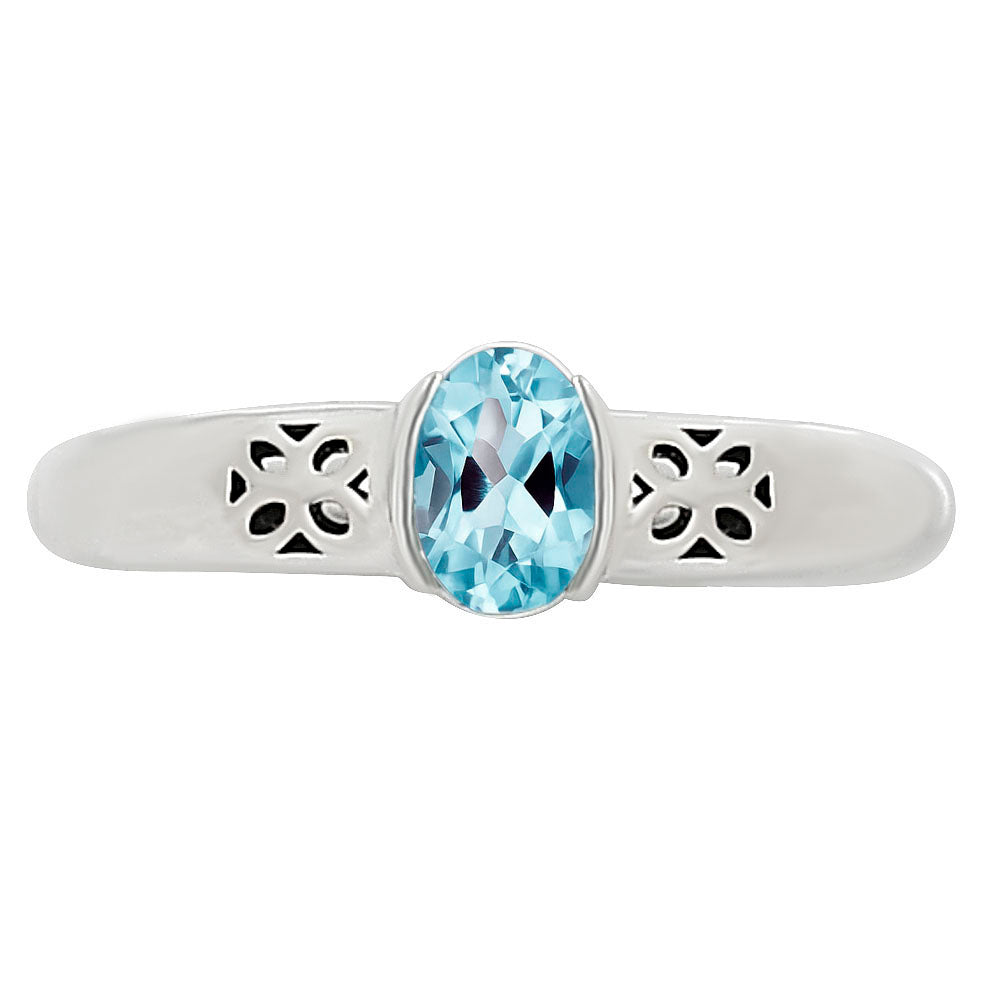 Sky Blue Topaz Ring size-6 R-1730 SDR252773