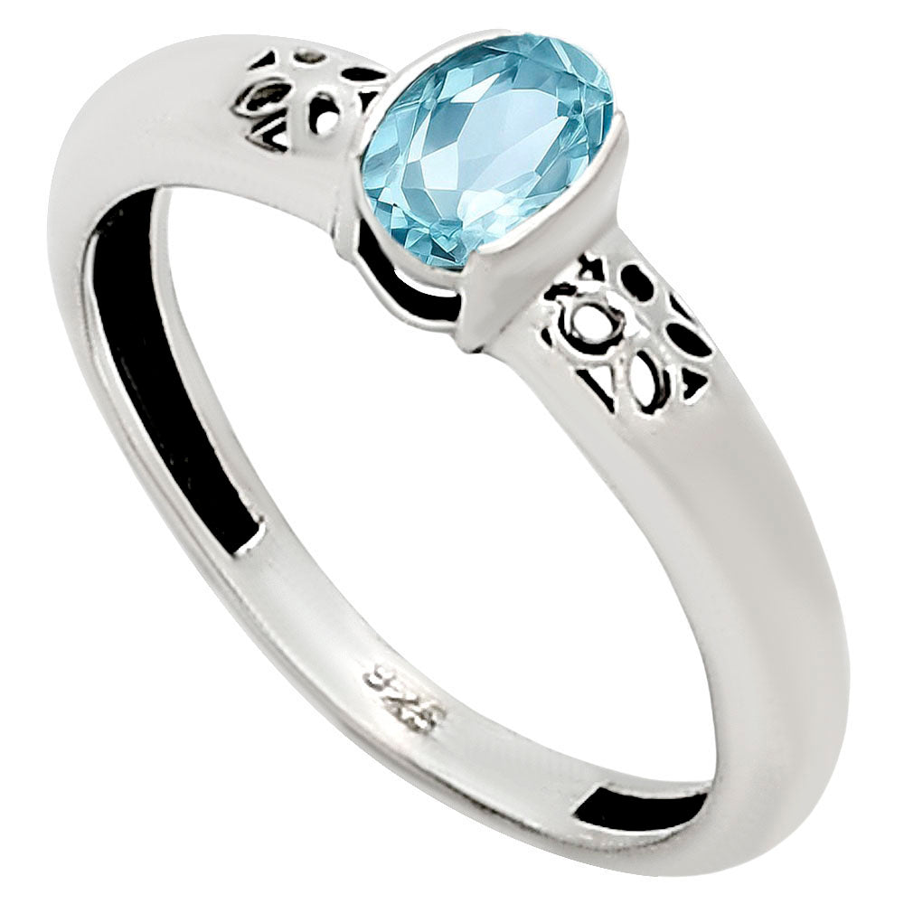 Sky Blue Topaz Ring size-6 R-1730 SDR252773