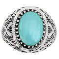Natural Rare Turquoise Nevada Aztec Mt Ring size-10 R-1738 SDR253503