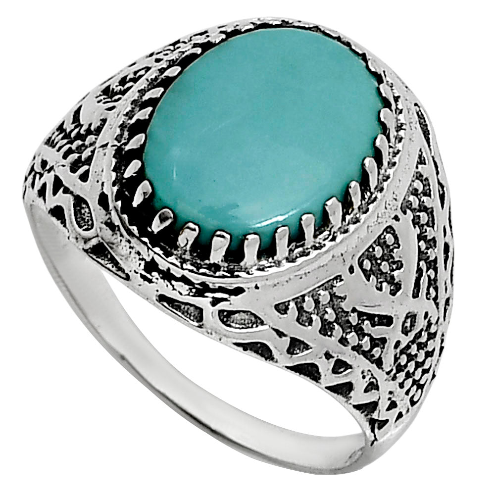 Natural Rare Turquoise Nevada Aztec Mt Ring size-10 R-1738 SDR253503