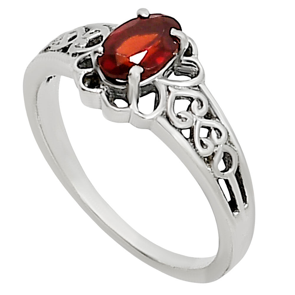 Hessonite Garnet Ring size-8 R-1172 SDR253985