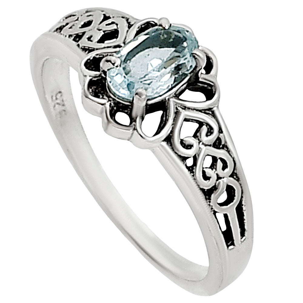 Sky Blue Topaz Ring size-7 R-1172 SDR253993